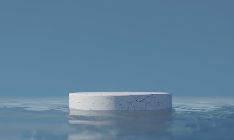 Premium skincare and beauty product display